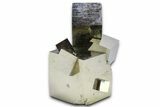 Shiny, Natural Pyrite Cube Cluster - Navajun, Spain #361812-1
